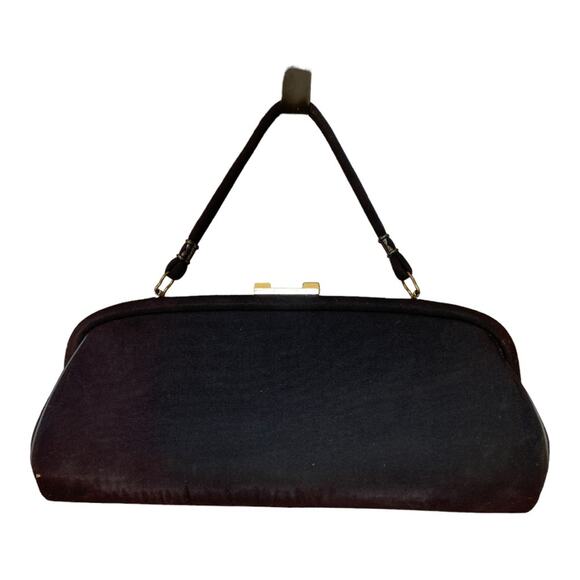 Vintage Caron of Houston Handcrafted Beaded Jeweled & Embroidered Black Bag - Picture 3 of 9